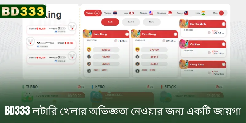 BD333 হলো অনলাইন লটারি গেমিংয়ের অভিজ্ঞতা নেওয়ার সেরা জায়গা